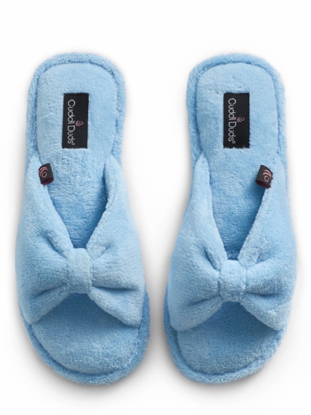 NWT Cuddl Duds Gathered Terry Slide Slippers